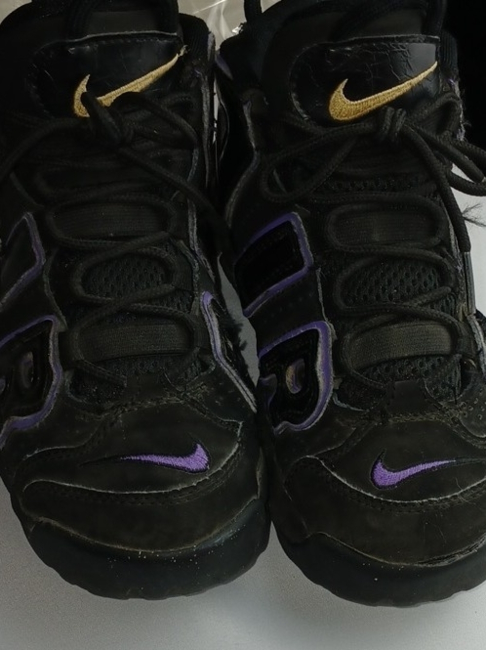 Nike Kids' Black and Purple Athletic Shoes 3Y